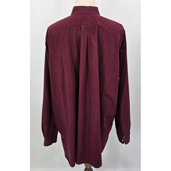 Ralph Lauren Maroon/Wine Button Down Men's Shirt 3XLT - Picture 3 of 6